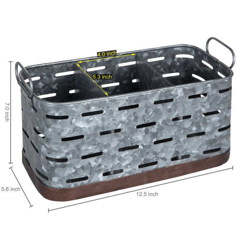 Gracie Oaks Kitchen Utensil Holder Flatware Caddy & Reviews Wayfair